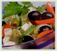 greek salad with olive oil
